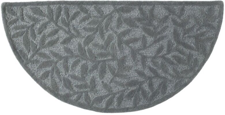 Trans-Ocean Imports Wool Hearth Rug, Crescent, Leaf Platinum 56"x26"