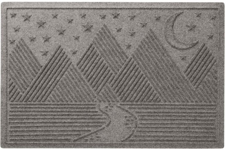 Everyspace Recycled Waterhog Doormat, Twilight Mountain Range Medium Gray Large, Rubber L.L.Bean