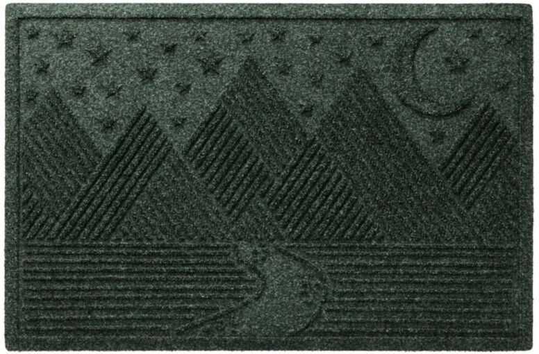 Everyspace Recycled Waterhog Doormat, Twilight Mountain Range Evergreen Large, Rubber L.L.Bean