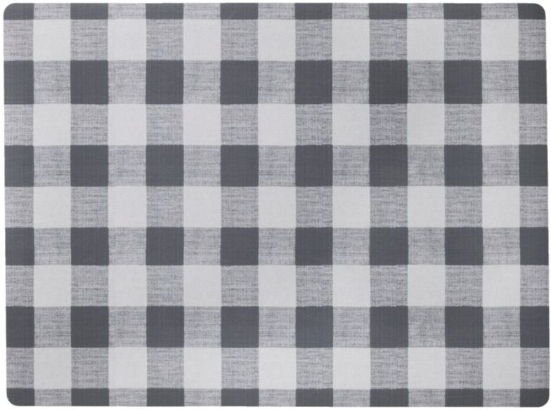 Office Chair Mat, Plaid Charcoal/Sea Salt, Polyester/Rubber L.L.Bean