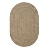 All-Weather Braided Rug, Concentric Pattern Oval Sand Multi 8'x 11', Polypropylene L.L.Bean