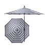Treasure Garden Sunbrella Market Umbrella, Aluminum Stripe Navy/Gray Multi, Sunbrella/Aluminium