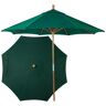 Treasure Garden Sunbrella Market Umbrella, Wood Hunter Green, Sunbrella/Wood