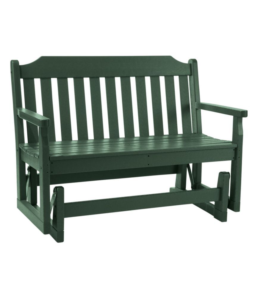 All-Weather Glider Green, High Density Polyethylene Lumber/Stainlesss Steel L.L.Bean