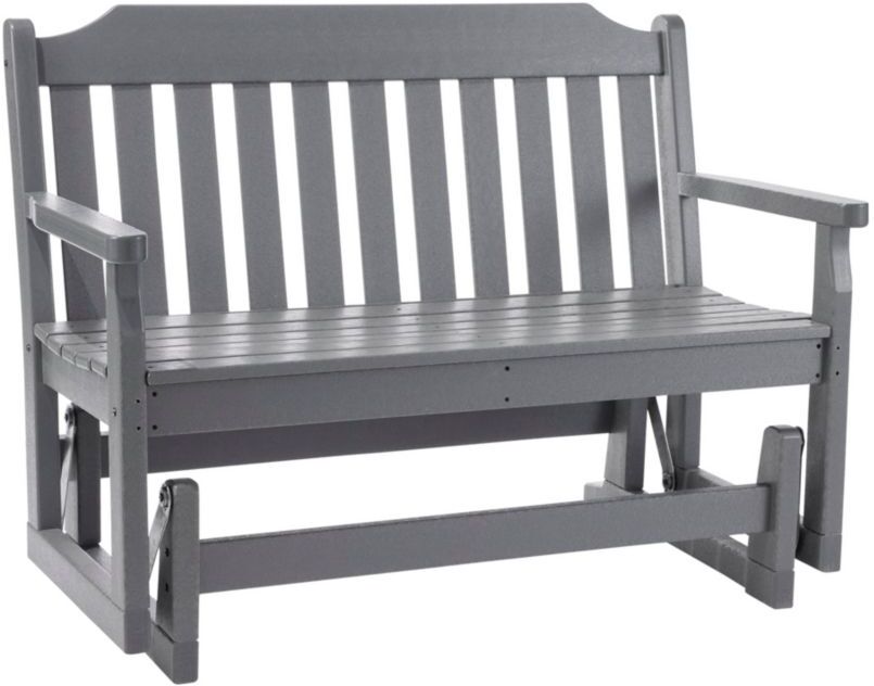 All-Weather Glider Slate Gray, High Density Polyethylene Lumber/Stainlesss Steel L.L.Bean