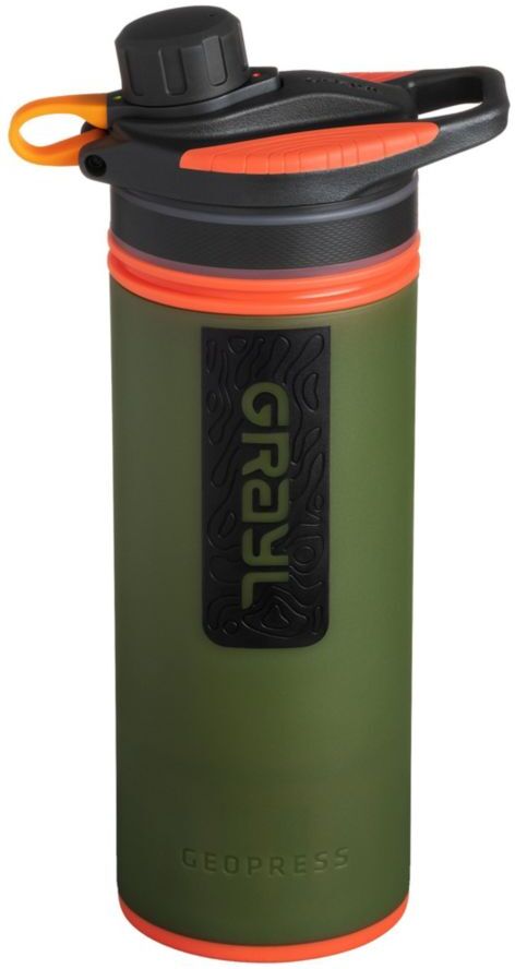 Grayl GEOPRESS Purifier Water Bottle Oasis Green, Metal/Plastic