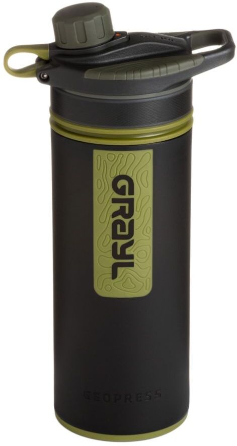 Grayl GEOPRESS Purifier Water Bottle Camo Black, Metal/Plastic