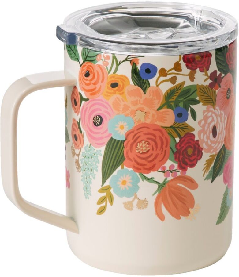 Corkcicle x Rifle Paper Co. Mug, Garden Party, 16 oz. Cream