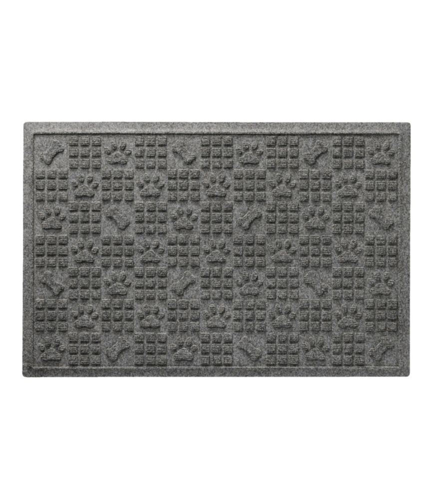 Waterhog Dog Bones and Paws Mat Medium Gray, Rubber L.L.Bean