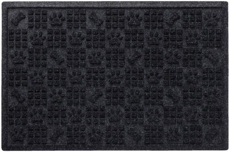 Waterhog Dog Bones and Paws Mat Charcoal, Rubber L.L.Bean