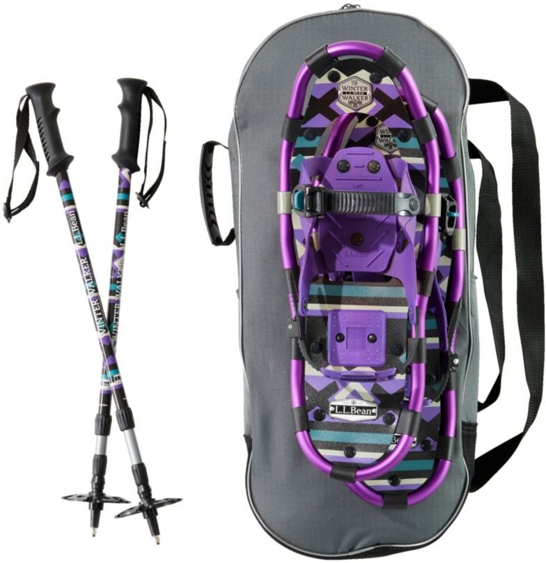 Kids' Winter Walker Snowshoe Package Black Mountain Classic 19", Aluminium L.L.Bean