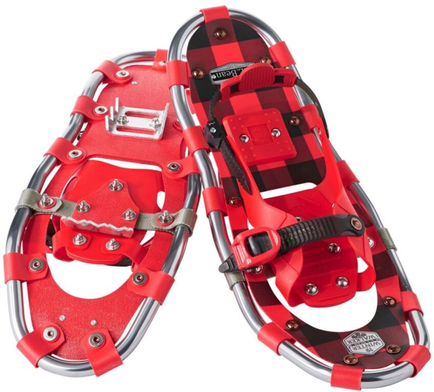 Kids' Winter Walker Snowshoes Red/Black Buffalo Plaid, Aluminium L.L.Bean