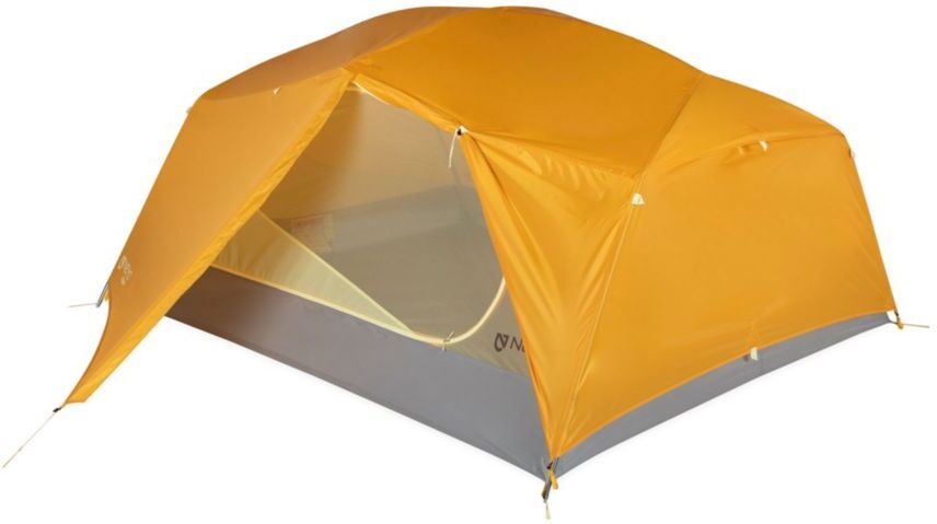 Nemo Aurora 3-Person Backpacking Tent And Footprint Mango/Fog, Aluminium