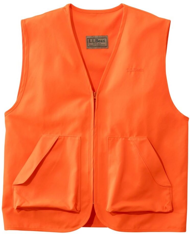 Big Game Hunting Safety Vest Hunter Orange Large, Synthetic Polyester L.L.Bean