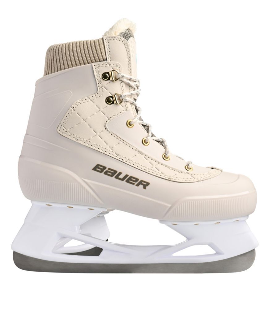 Adults' Bauer Tremblant Skates White M12, Leather/Stainless Steel