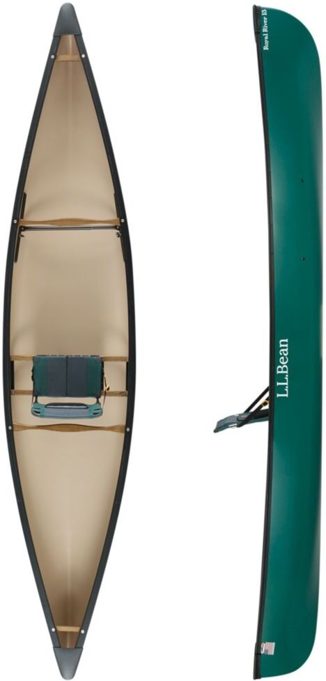 L.L.Bean Royal River Solo Canoe, 13' Green, Plastic