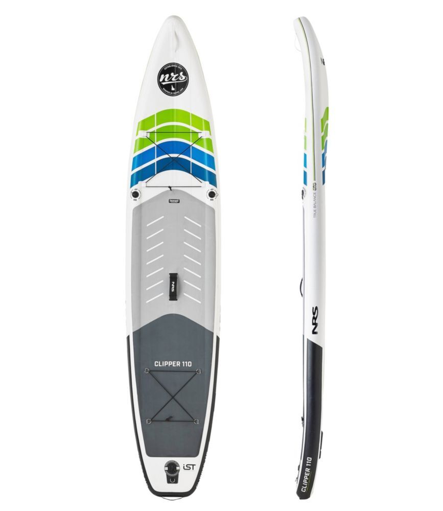 NRS Clipper 110 Inflatable Paddleboard, 11' White, Stainlesss Steel