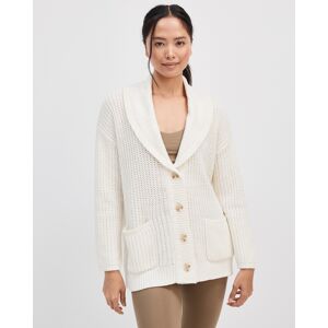 Haven Well Within Shawl Collar Cardigan - White - Large Haven Well Within - female