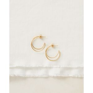 Haven Well Within Double Hoop Earrings - 14K-Gold-Plated - 001 Haven Well Within - female