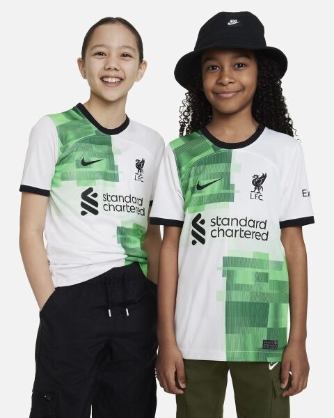 Liverpool FC LFC Nike Youth 23/24 Away Stadium Jersey - White - XS