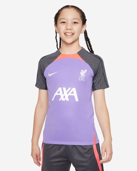 Liverpool FC LFC Nike Youth 23/24 Short Sleeve Strike Top Purple - Purple - S