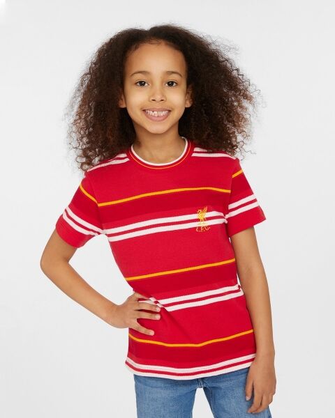 Liverpool FC LFC Junior 86 Home Stripe Tee - Red - 7-8