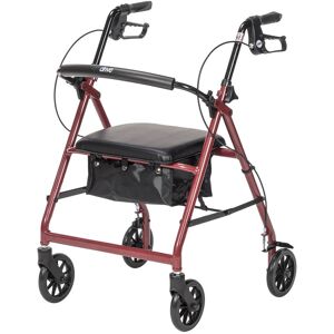 Miles Kimball Drive Medical Aluminum Rollator XL-Red - Red Miles Kimball Drive Medical Aluminum Rollator XL-Red - Red
