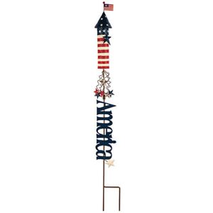 Miles Kimball Metal Patriotic Rocket Stake by Fox River™ Creations