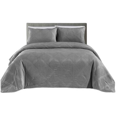 Miles Kimball Bellevue Diamond Stone Washed 3 pc Quilt Set-Signature Blue-King - Size King - Signature Blue Miles Kimball Bellevue Diamond Stone Washed 3 pc Quilt Set-Signature Blue-King - Size King - Signature Blue