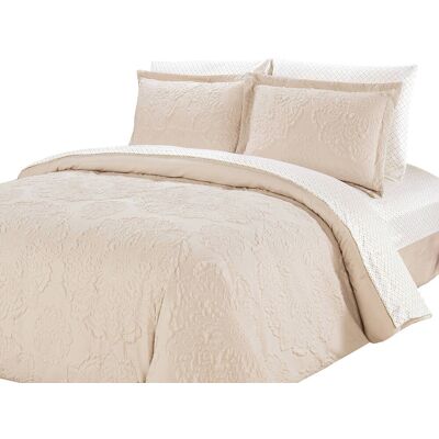 Miles Kimball Sculptured Flower 3 pc Quilt Set-Light Grey-King - Size King - Light Grey Miles Kimball Sculptured Flower 3 pc Quilt Set-Light Grey-King - Size King - Light Grey