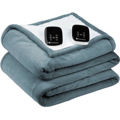 Miles Kimball Ultra Soft Plush Sherpa Digital Heated Blanket by OAKRIDGE™-Medium Grey-Full Queen - Size Full Queen - Medium Grey Miles Kimball Ultra Soft Plush Sherpa Digital Heated Blanket by OAKRIDGE™-Medium Grey-Full Queen - Size Full Queen - Medium Grey