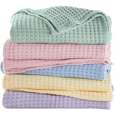 Miles Kimball All Seasons Cotton Blanket-Blue-Twin - Size Twin - Blue Miles Kimball All Seasons Cotton Blanket-Blue-Twin - Size Twin - Blue