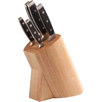 Miles Kimball 6PC Forged Knife Block Set by Home Marketplace Miles Kimball 6PC Forged Knife Block Set by Home Marketplace