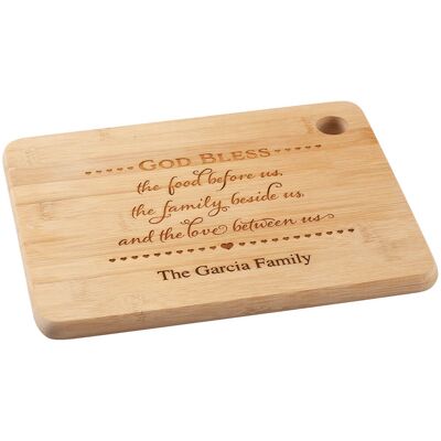 Miles Kimball Personalized Bless the Food Before Us Cutting Board Miles Kimball Personalized Bless the Food Before Us Cutting Board