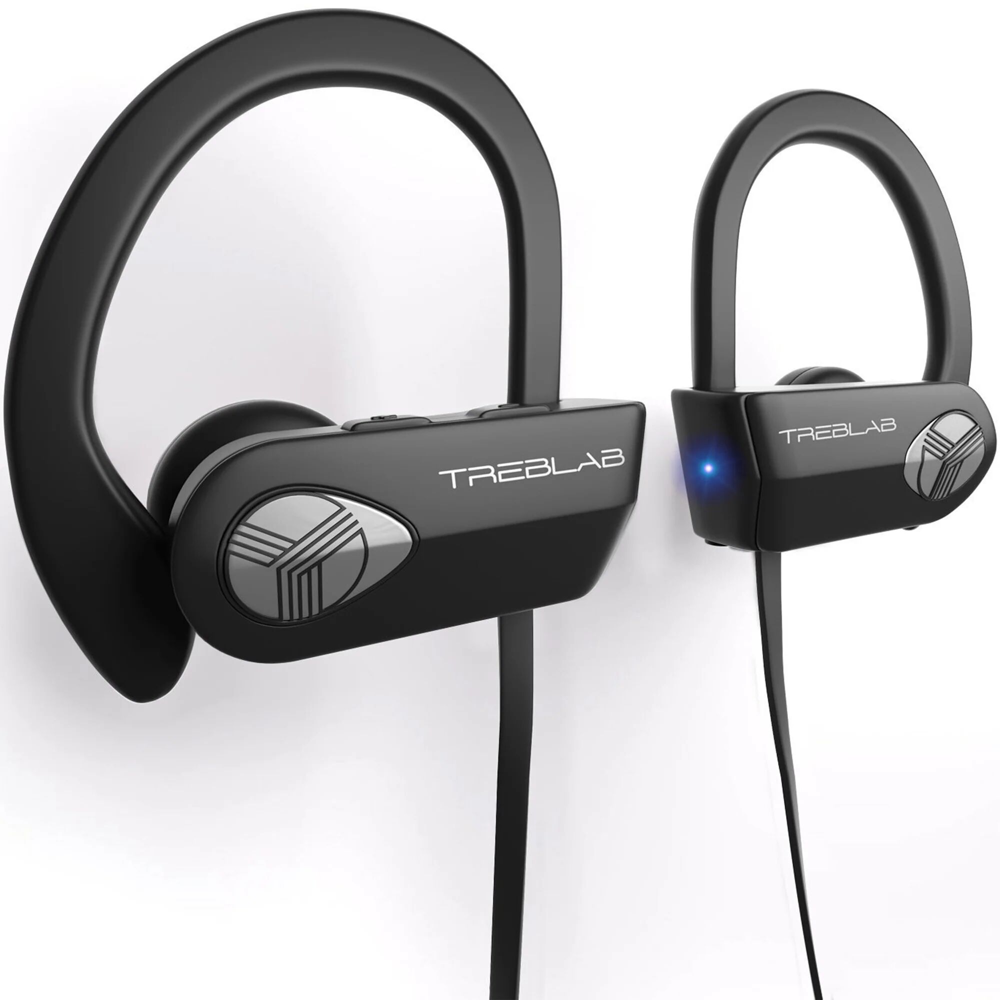 TREBLAB XR500 Bluetooth Wireless Headphones with Mic - Black-Silver