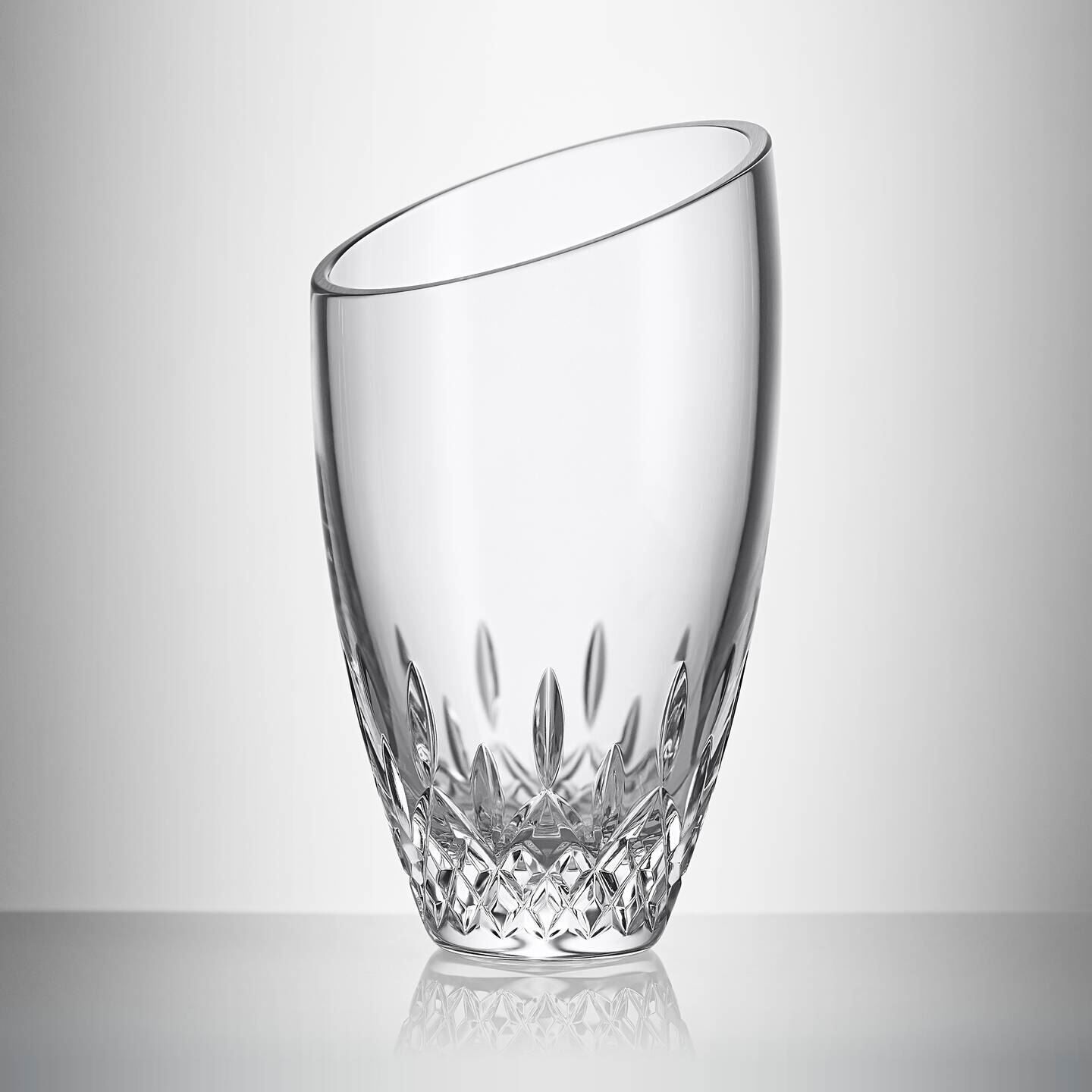 Waterford Lismore Essence Angular Vase, 9in, Crystal