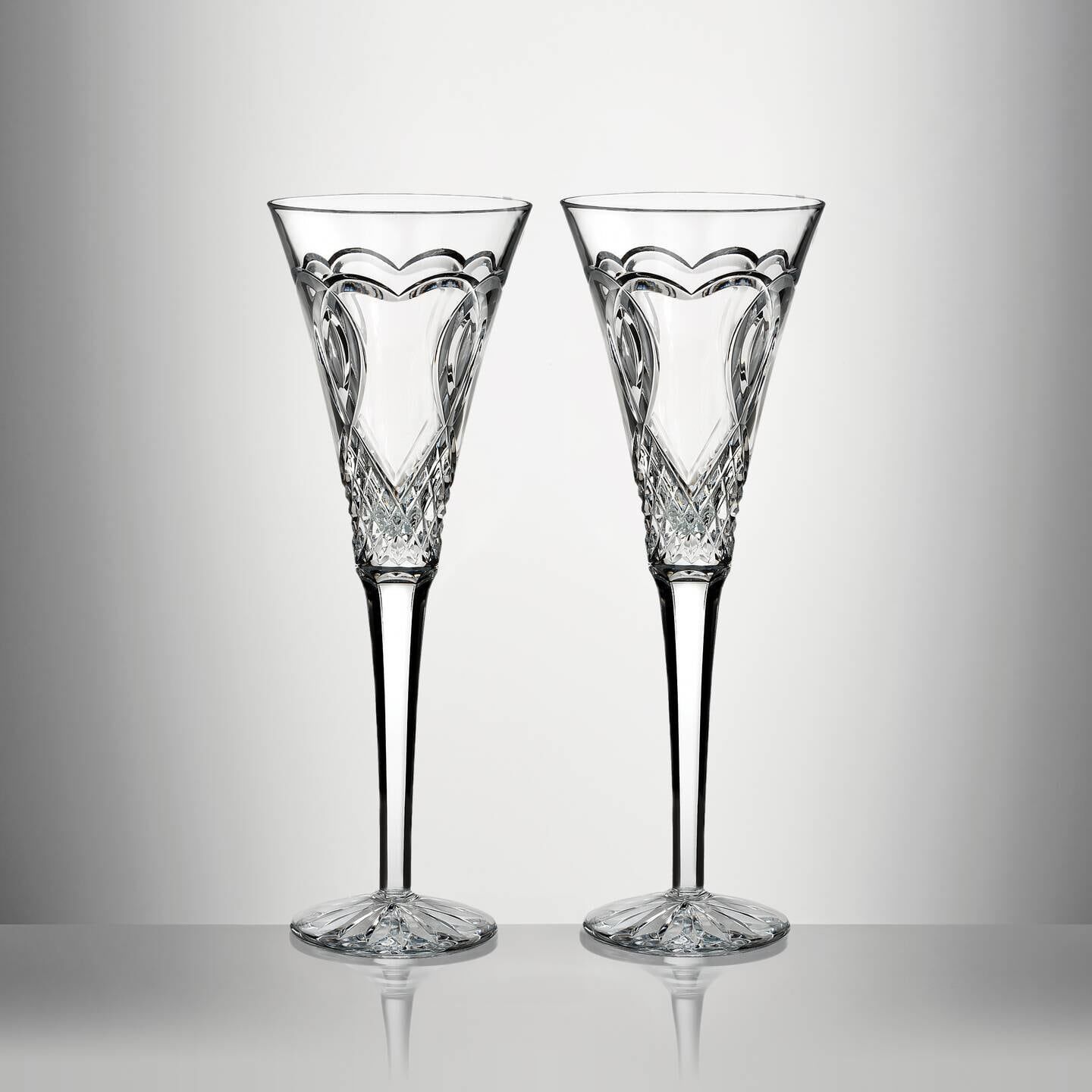 Waterford Wedding Champagne Toasting Flute, Set of 2, Crystal