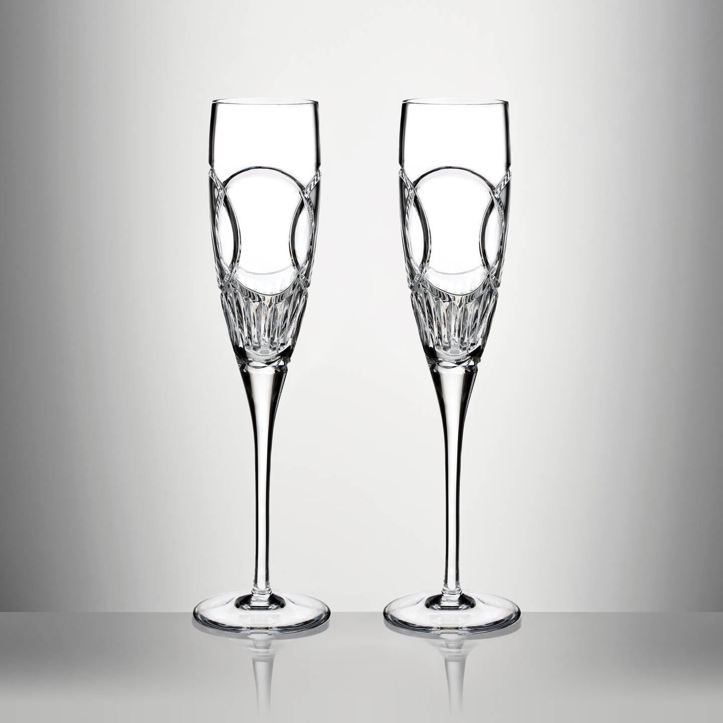 Waterford Wedding Wows Champagne Toasting Flute, Set of 2, Crystal, Engraving