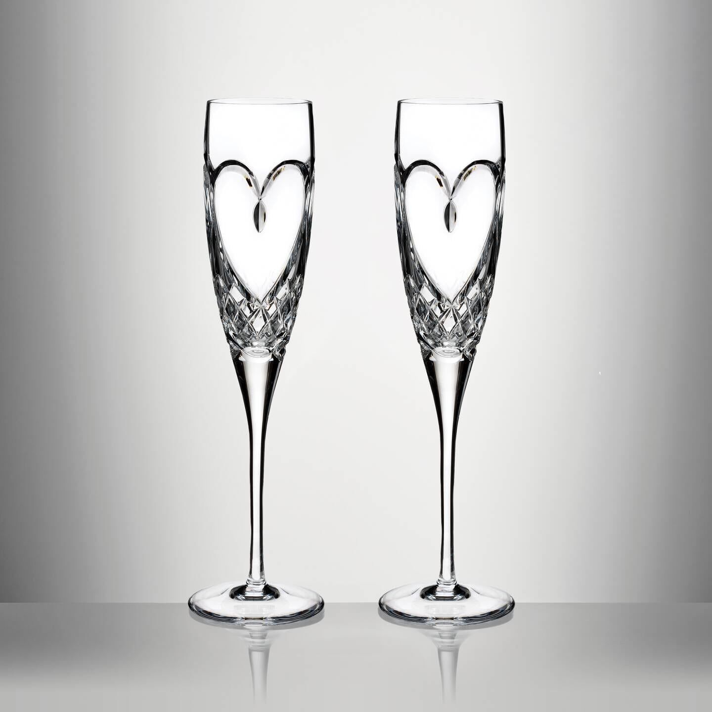 Waterford True Love Champagne Toasting Flute, Set of 2, Crystal
