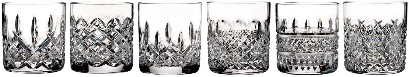 Waterford Connoisseur Heritage Straight Whiskey Glass, Mixed Set of 6 & Gift Box, Crystal