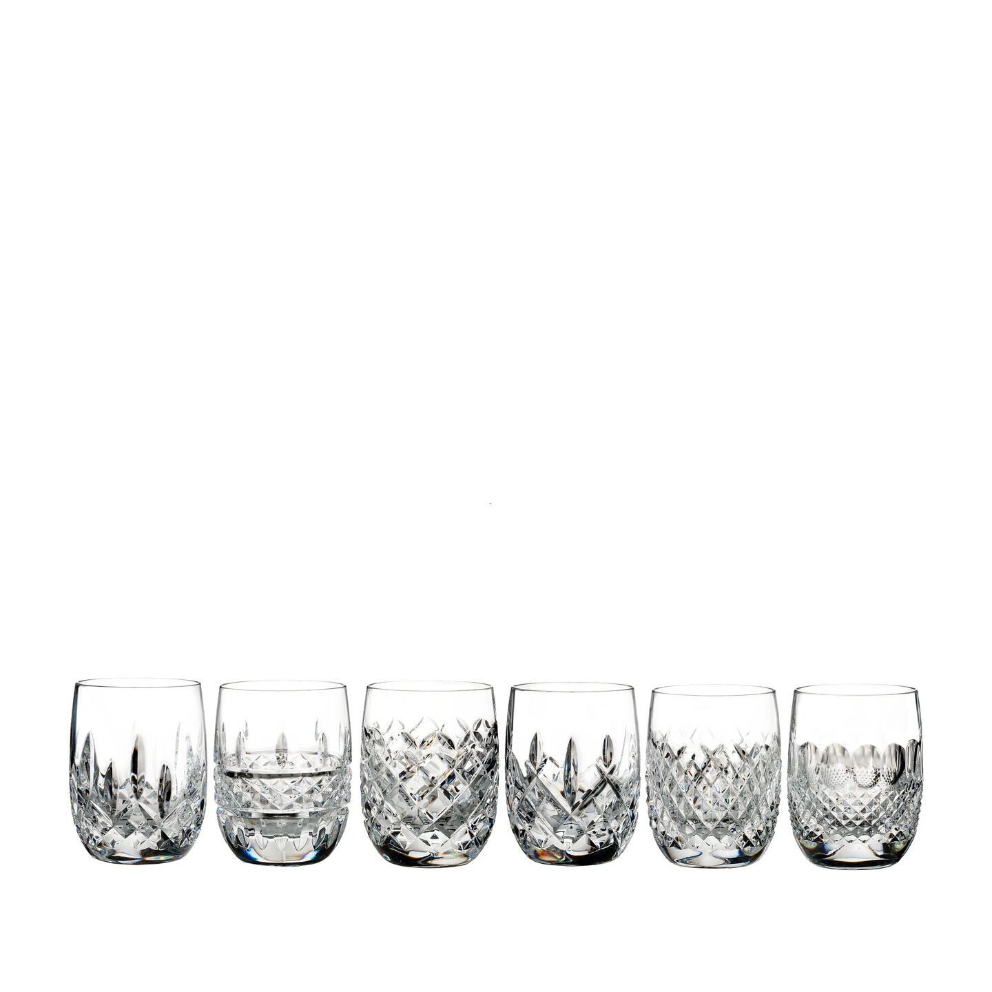 Waterford Connoisseur Heritage Round Whiskey Glass, Mixed Set of 6 & Gift Box, Crystal