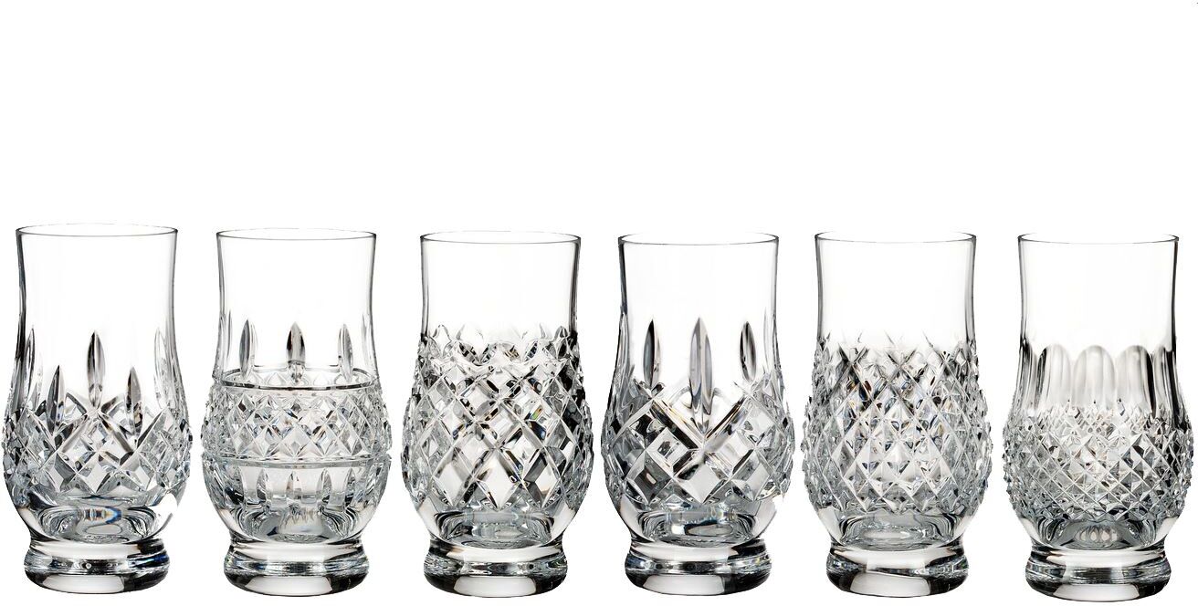 Waterford Connoisseur Heritage Footed Whiskey Glass, Mixed Set of 6 & Gift Box, Crystal