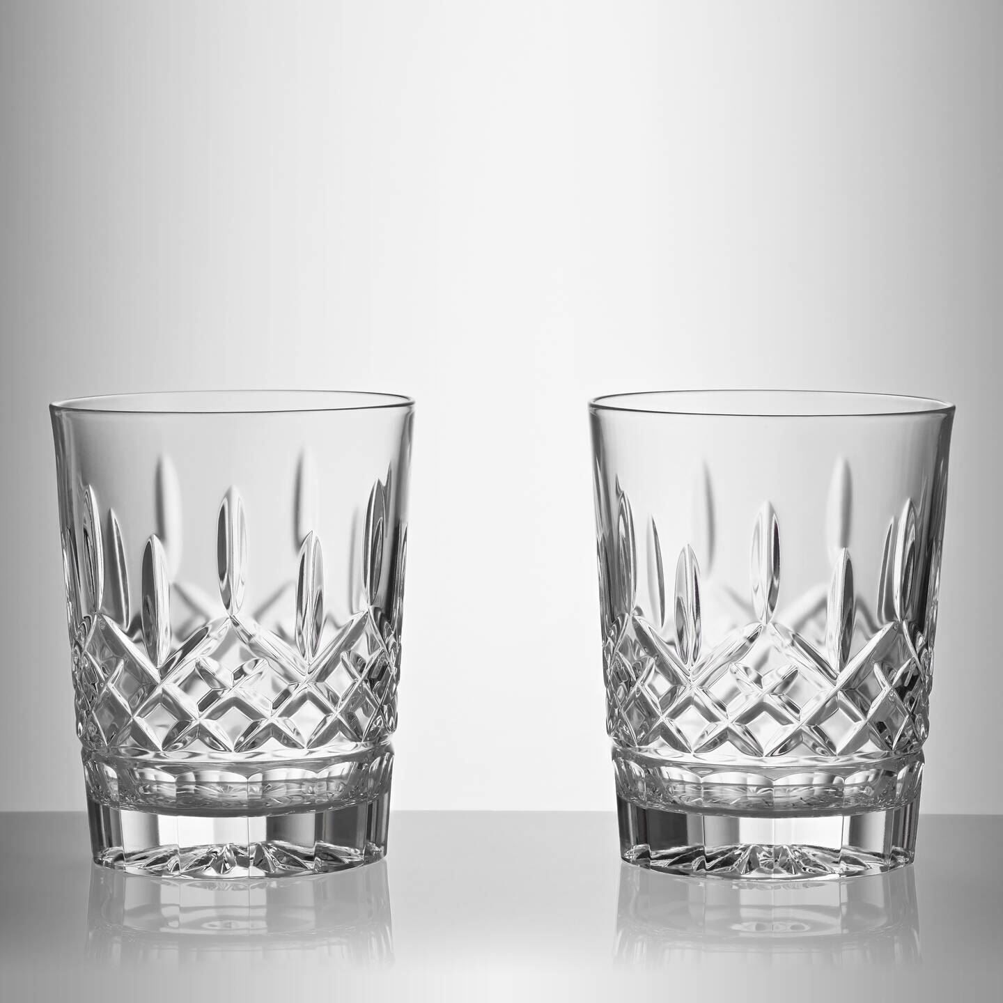 Waterford Lismore Double Old Fashioned Glass, Set of 2, Crystal, Engraving