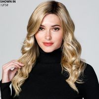 Top Coverage Wavy 18" SmartLace Hand-Tied Monofilament Topper Hair Piece by Jon Renau