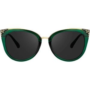 Zeelool Optical Dalton Cat Eye Dark Green Sunglasses - 53-21-138