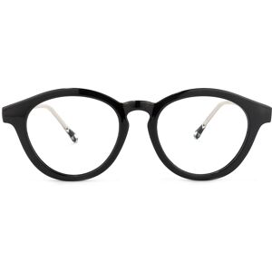 Zeelool Optical Pierce Round Black Glasses - 48-20-140