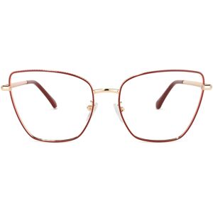 Zeelool Optical Qasim Cateye Red Glasses - 58-17-138