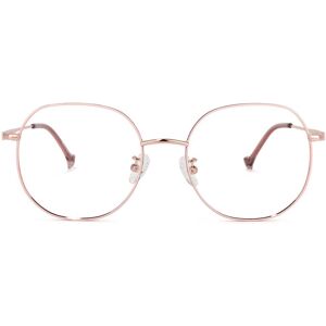 Zeelool Optical Qusay Round Pink Glasses - 54-19-139