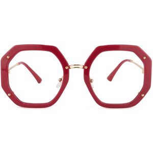 Zeelool Optical Mariah Geometric Red Glasses - 56-24-133