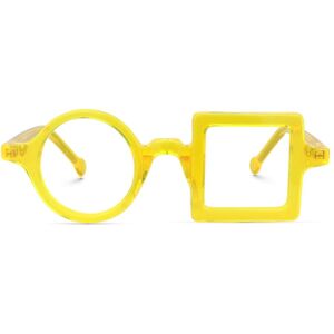 Zeelool Optical Paola Asymmetric Yellow Glasses - 38-27-142